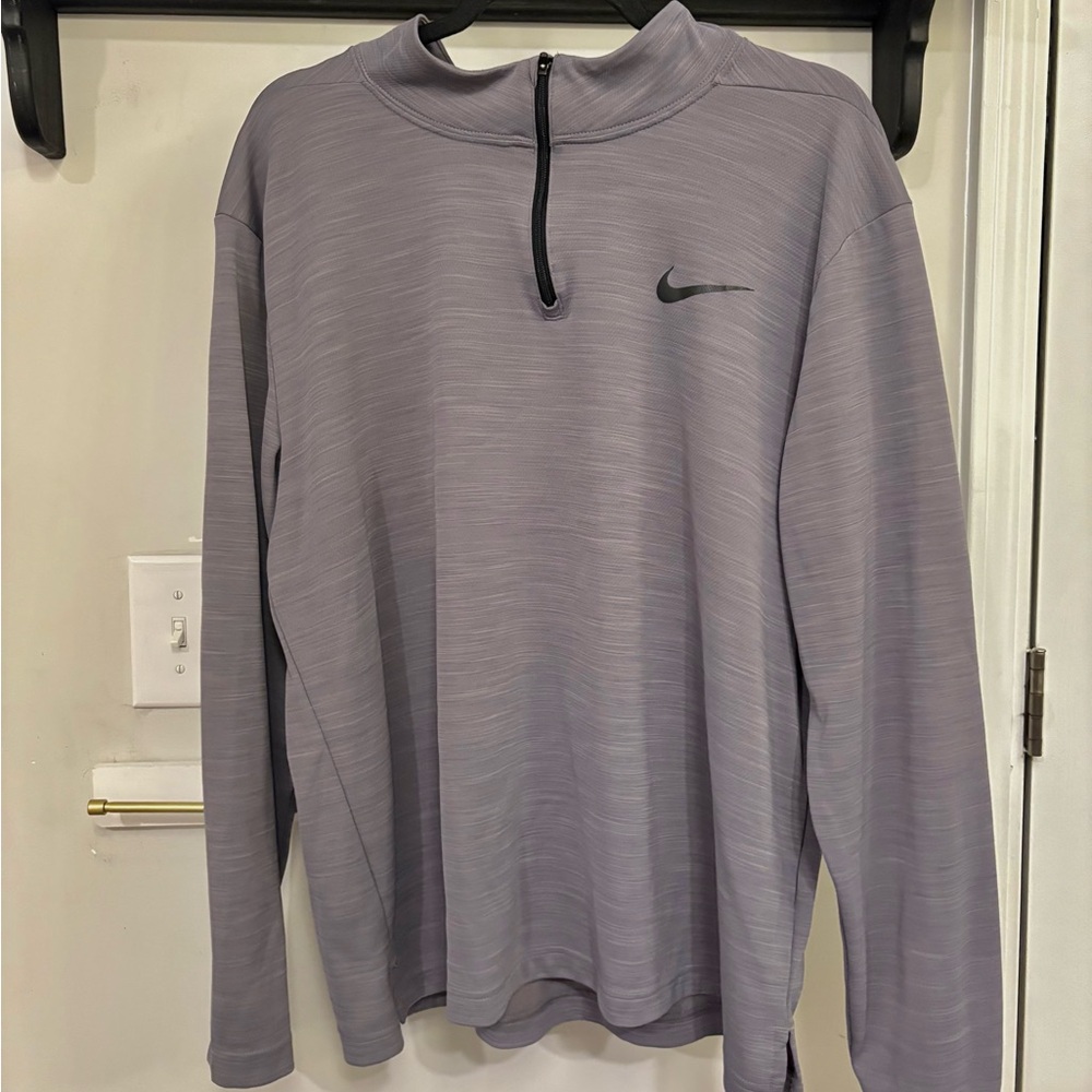 Nike Heathered Gray Quarter-Zip Top